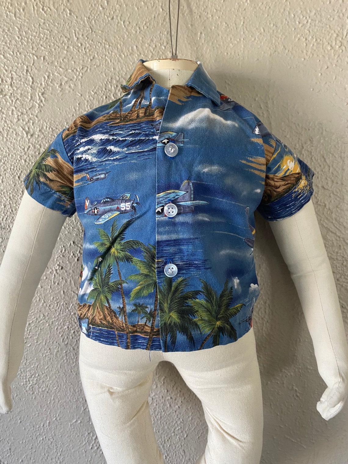 Baby Hawaiian Button Up Shirt Size 12 Months Etsy