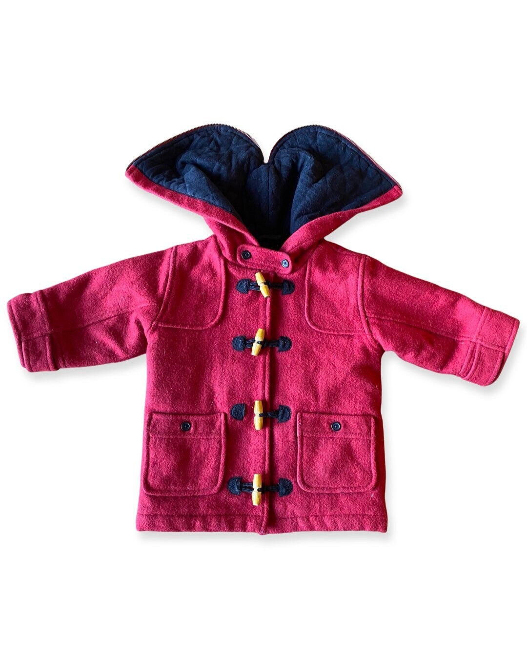 Beyond© Kids Boy Cute Winter Wool Blended Outerwear Duffle Hooded Coat 