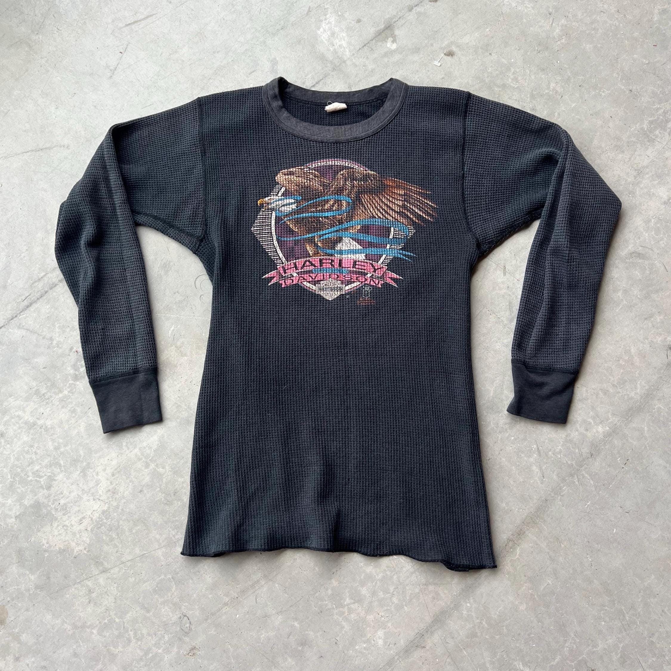 Vintage Harley Davidson Waffle Shirt - Etsy