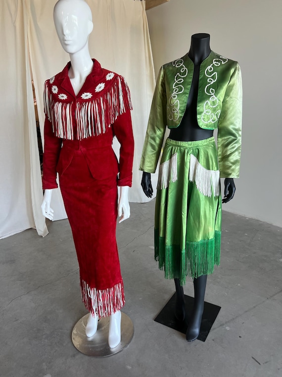 Mid Century Green Patsy Cline Inspired Vintage Sa… - image 9