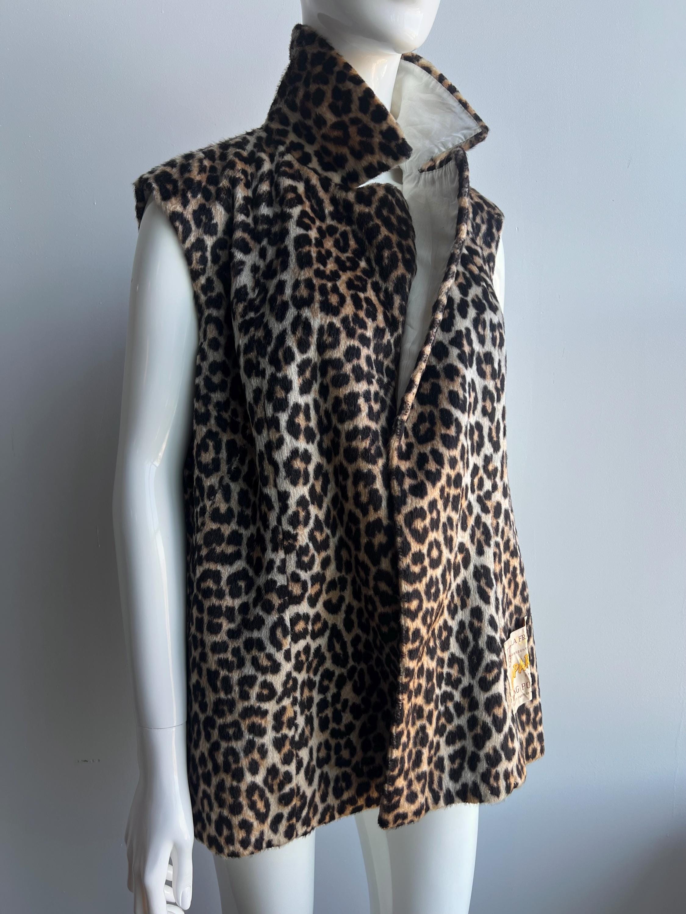Vintage 60s Vest Leopard - Etsy