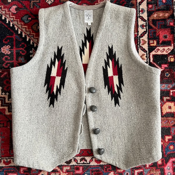 Vintage Chimayo Handwoven Wool Vest