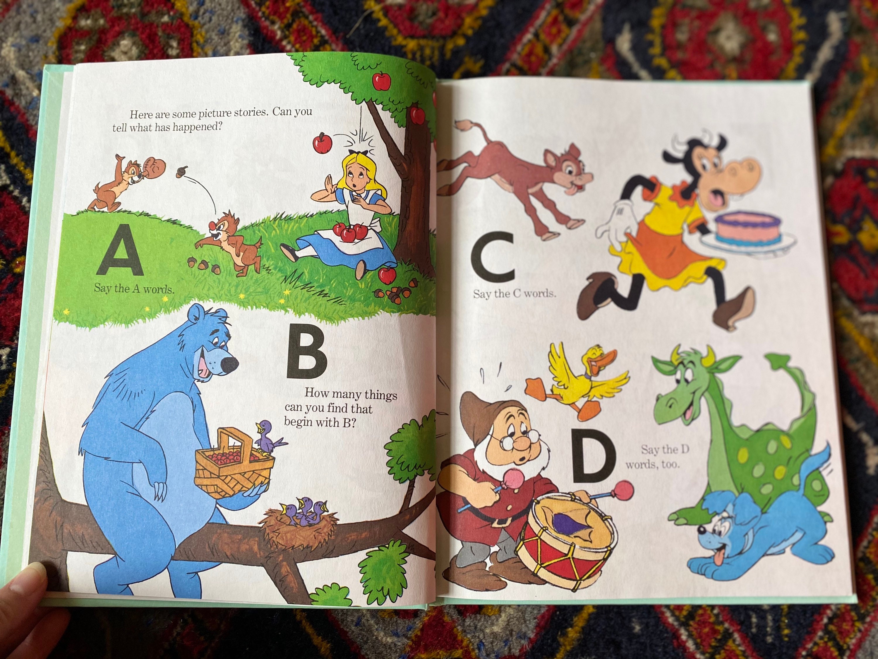 Walt Disney Alphabet Hardcover Childrens Book Vintage 1980s | Etsy