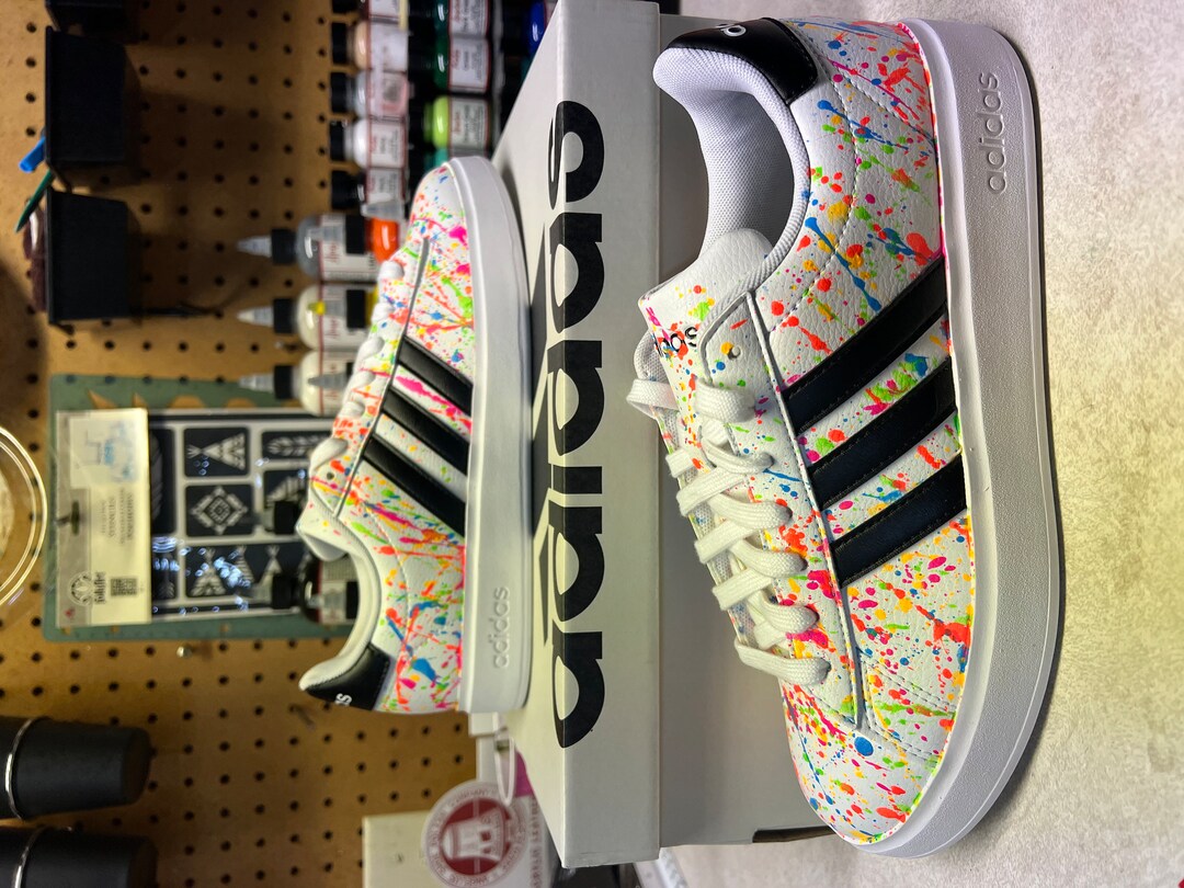 Paint Splatter Adidas Grand Court 2.0 Etsy