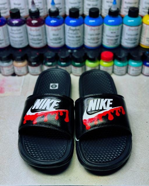 custom nike slides mens