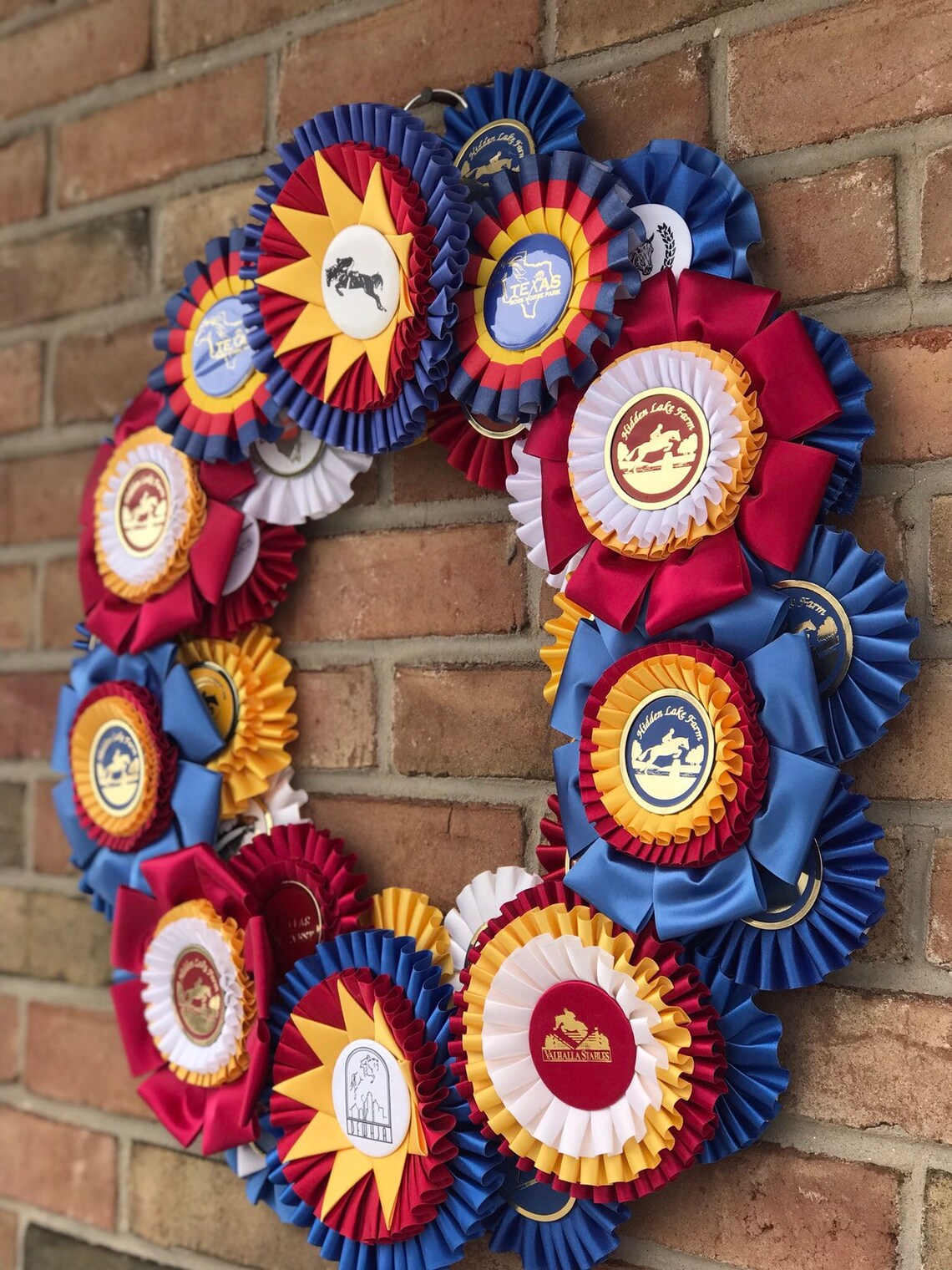 Custom Horse Show Ribbon Wreath 18 Wreath Etsy