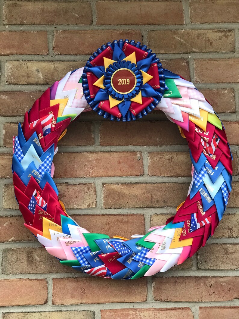 Custom Horse Show Ribbon Wreath 18 Wreath Etsy