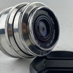 Industar 50 lens CLA Red P 50mm f3.5 Rangefinder M39 mount Leica Manual