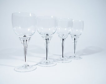 Fine Art Black Blossom Wine Glasses