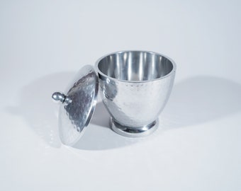 Hammered Aluminum Container with Lid