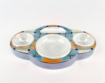 Japanese Noritake Fine Porcelain Iridescent Multi Dish