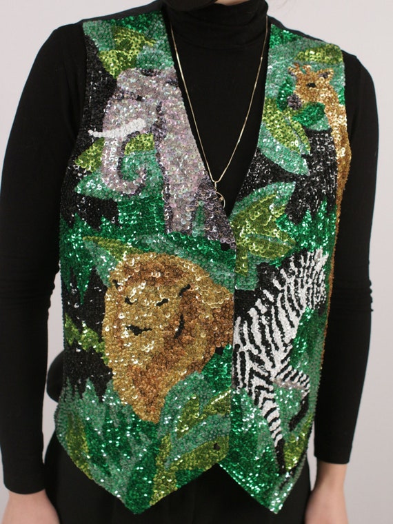 Sequin Safari Vest - image 1