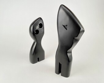 Abstract Standing Male and Female Form Statues