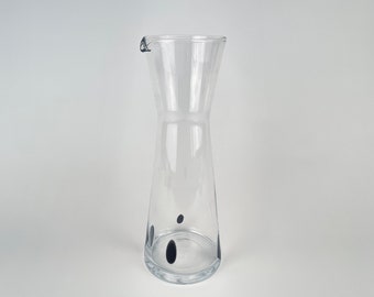 Hand Blown Clear Glass Carafe with Neck and Spout