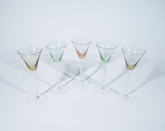 Pastel Cordial Glasses