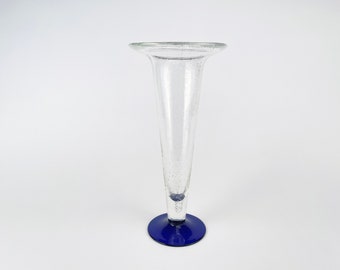 Hand Blown Glass Pulegoso Trumpet Vase