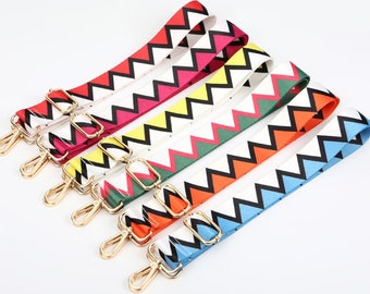 38 mm Width，Colorful Cotton Embroidery Webbing Shoulder Purse Strap, Crossbody Bag Strap，Cotton Ethnic style Webbing Shoulder Handbag Handle