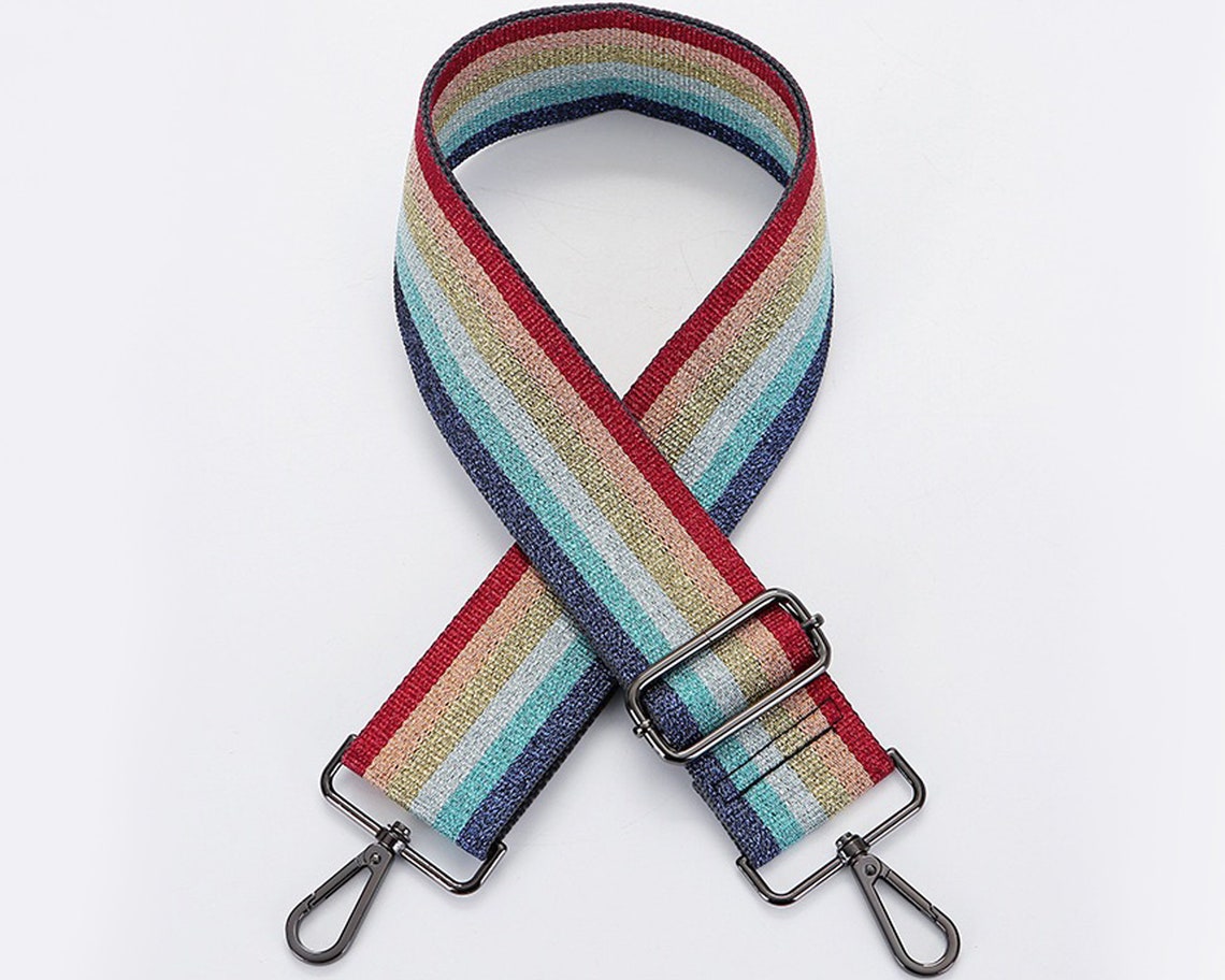 50mm1.98 Widthadjustable Bling Rainbow Purse Strap Etsy