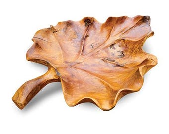 Large Leaf Bowl with Handle