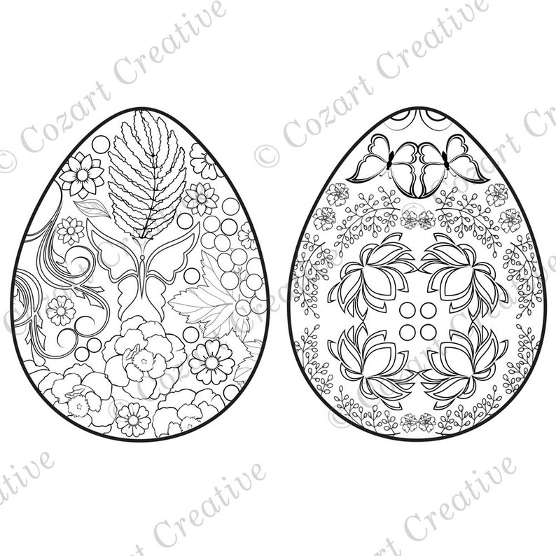 Download Easter Egg Coloring Fun Two Easter designs with ...