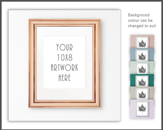 10x8 Frame Mockup Digital Frame Rose Gold Frame Mock