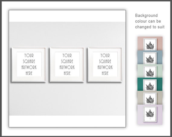 Set Of Frame Mockups Square Frame Mockups Square Matted