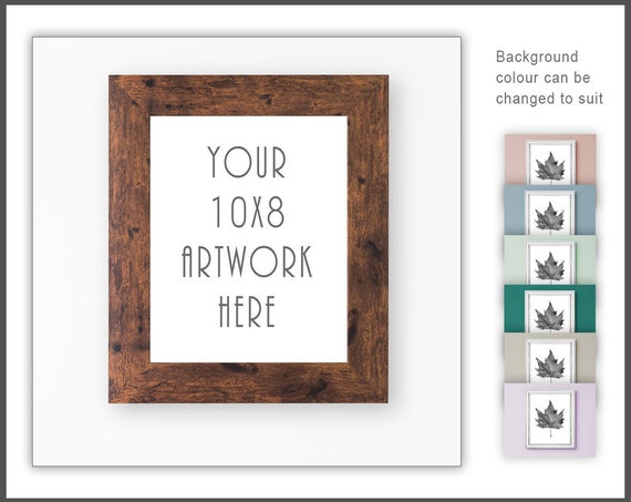 10x8 Frame Mockup Downloadable Frame Wooden Frame Mock Up