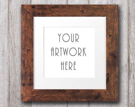 Wood Frame Mockup Square Frame Mockup Square Picture Frame