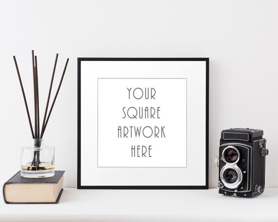Square Frame Mockup Thin Black Frame Mockup Photo Frame Square Frame Mockup Thin Black Frame Mockup Photo Frame