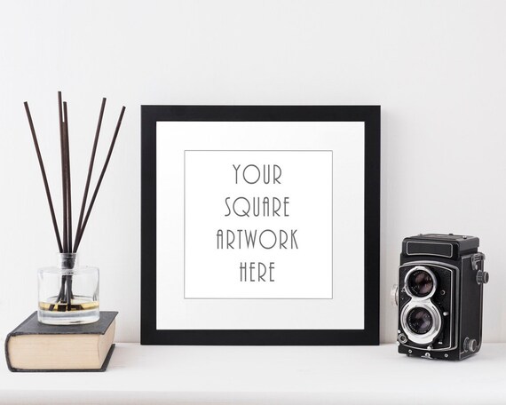 Square Frame Mockup Digital Frame Black Frame Mockup Frame