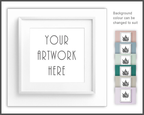 Square Frame Mockup Downloadable Frame White Frame Mock Up Etsy