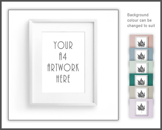 A4 Frame Mockup Downloadable Frame Whiteframe Mockup Poster Etsy