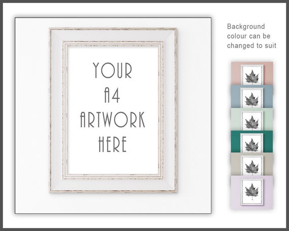 Download A4 Frame Mockup Wooden Digital Frame Downloadable Frame Etsy