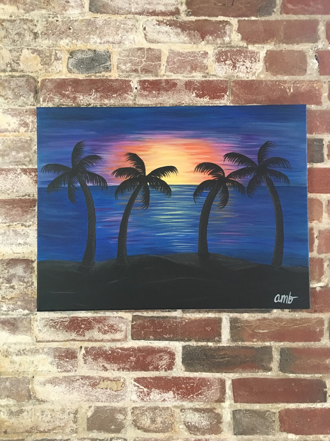 Summer Sunset Beach Painting Etsy