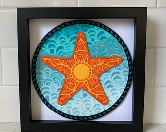 3d Starfish Mandala Home Decor