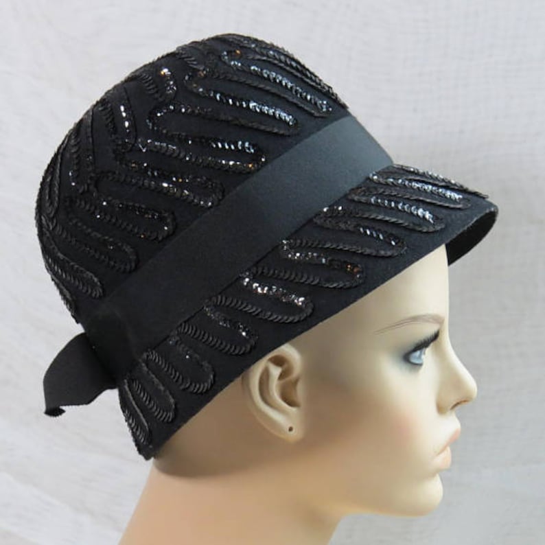 sequin cloche hat