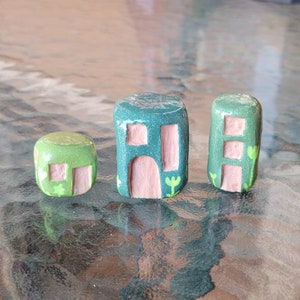 Miniatur Feenhaus (pink und grün)