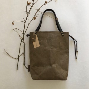 Sac à bandoulière « Chocolat », SnapPap vegan Leather, Shopper Bag, Eco Paper Bag, Washpaper Bag, Kraft paper paper