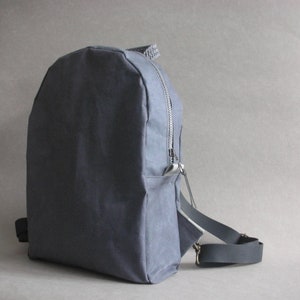 Compact Urban Batoh "Grey", Urban backpack, SnapPap bag, Washable Paper Bag, Vegan Bag, Leather-like Paper, Notebook bag,