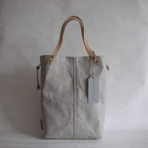 Borsa a tracolla "Stone", pelle vegana SnapPap, borsa shopper, borsa di carta ecologica, borsa di carta da bucato, carta kraft
