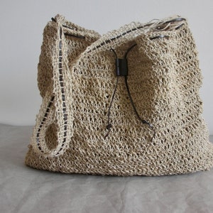 Mesh,  Crochet shoulder bag, Juta bag, Eco bag, Organic jute twine,