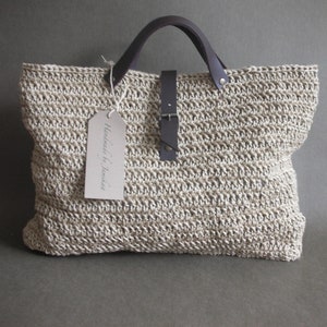Meshes,  Crochet shoulder bag, Juta bag, Eco bag, Organic jute twine,