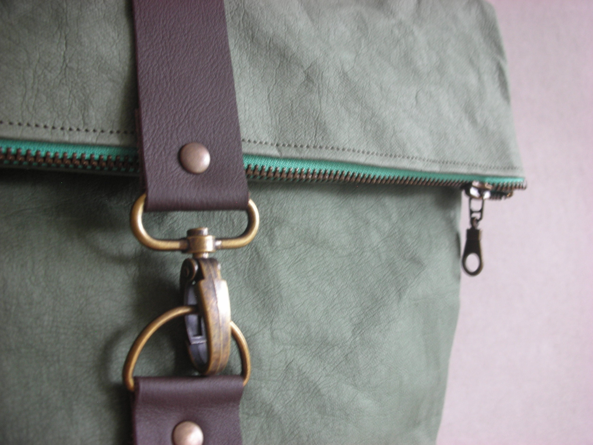 Snappap army Green Urban Backpack Washable Paper - Etsy
