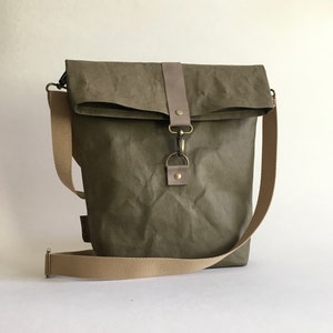 borsa urbana a tracolla, borsa di carta lavabile,