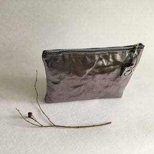 Zero waste makeup bag, washable paper bag, SnapPap ,washable paper storage. Cosmetics bag.Washable Kraft Paper Bag, Clutch Bag, image 1