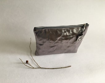 Zero waste makeup bag, washable paper bag, SnapPap ,washable paper storage. Cosmetics bag.Washable Kraft Paper Bag, Clutch Bag,