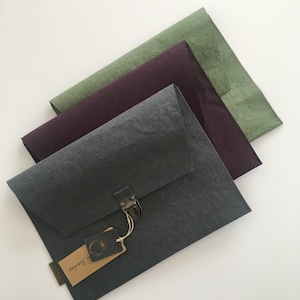 SnapPap Document cover, Letter bag, iPad Bag, Washable Kraft Paper Bag, Clutch Bag,