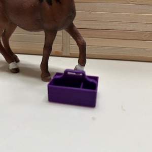 Boîte de pansage pour chevaux modèle (1:24) Schleich, fourre-tout de pansage, boîte à brosses