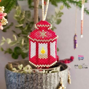 The Christmas lantern / Miyuki bead weaving diagram / miyuki diagram / miyuki model / bead diagram / bead weaving