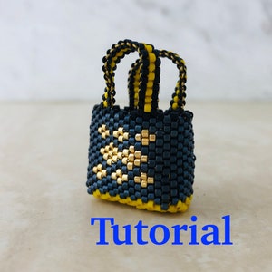 Tutorial for 3D bag Miyuki peyote beads beginners French, English, Italiano, Espanol, Deutch...
